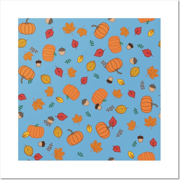 Autumn Pattern Wall Art by Character Alley